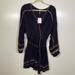 Free People Dresses | Free People Delilah Embroidered Wrap Mini Dress Midnight Blue Size Medium Nwt | Color: Blue/Red | Size: M