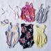 Jessica Simpson One Pieces | Infant 3/6 6/9 Month Baby Girl Romper Headband Lot | Color: Pink/Yellow | Size: 3-6mb