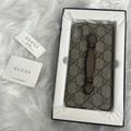 Gucci Accessories | % Very Gently Used Black Leather Gucci Iphone 10 Plus Cover /Gucci Phone Case | Color: Brown/Tan | Size: Os