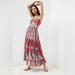 Anthropologie Dresses | Anthropologie Square Neck Maxi Dress With Pockets | Color: Blue/Red | Size: 14p