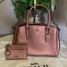 Coach Bags | Coach Mini Sage Carryall Metallic Crossbody /Shoulder Bag/Satchel | Color: Gold/Pink | Size: Os