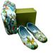 Gucci Shoes | Gucci Satin Voyage Eco Tian Grosgrain Trim Ballet Flats Size It 38 / Us 8 | Color: Blue/Green | Size: It 38 / Us 8