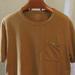 J. Crew Shirts | J Crew Knit Goods Rust Orange Mens Garment Dyed Size Lt Crewneck Pocket Tee Euc | Color: Orange | Size: Lt