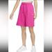 Nike Shorts | Like New Nike Women's Sportswear Essential Fleece High-Rise Shorts Pink Fucsia | Color: Pink | Size: Xs