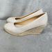 J. Crew Shoes | J. Crew Shoes Womens Size 6 Natural Textile Espadrilles Wedge Heels *Read* | Color: Cream | Size: 6