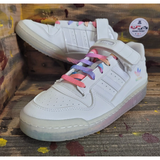 Adidas Shoes | Adidas Originals Forum Low Court Rainbow White Trainer Shoes | Women Sz 6 New | Color: Purple/White | Size: 6