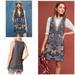 Anthropologie Dresses | Anthropologie Foxiedox Yumiko Embry Floral Embroidered Dress Size 8 | Color: Blue/Gray | Size: 8