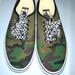 Vans Shoes | *Never Worn* Camo Checkered Vans Sneakers | Color: Black/Green | Size: 8
