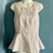 Anthropologie Tops | Anthropologie Sunday In Brooklyn Light Pink And Gold Peplum Top Sz 4 | Color: Gold/Pink | Size: M