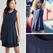 Athleta Dresses | Athleta Zephyr Dress W Pockets Xxs Navy Blue Crewneck Sleeveless Shift Travel | Color: Blue | Size: Xxs