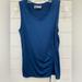 Athleta Tops | Athleta Ruched Side Navy Blue Women’s Tank, Size M | Color: Blue | Size: M
