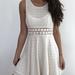 Free People Dresses | Free People Daisy Waist Knit Lace Fit & Flare Mini Dress - Size 6 | Color: Cream | Size: 6