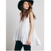 Free People Tops | Free People Intimately Ruffled Up Side Detail Flowing Swing Slip Tank Top | Color: White | Size: Xs