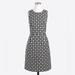 J. Crew Dresses | J. Crew Black White Geometric Pattern Pencil Dress Women’s 0 Suiting | Color: Black/White | Size: 0