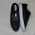 Adidas Shoes | Adidas Sleek Black & White Y2k Style Casual O Ring Zip Up Sneaker 8.5 | Color: Black/White | Size: 8.5