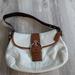 Coach Bags | Coach White/Tan Leather Shoulder Bag | Color: Cream/Tan | Size: Os