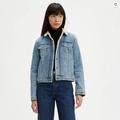 Levi's Jackets & Coats | Levi's Denim Sherpa Jacket | Color: Blue | Size: M