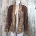 Anthropologie Sweaters | Anthropologie Moth Woodhouse Open Front Red Metallic Thread Cardigan Small | Color: Brown/Red | Size: S