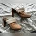 Coach Shoes | Coach Kacie Heels Clogs. Tan Leather And Cream Shearing. Women’s Size 7 B. Ecu!! | Color: Cream/Tan | Size: 7 B