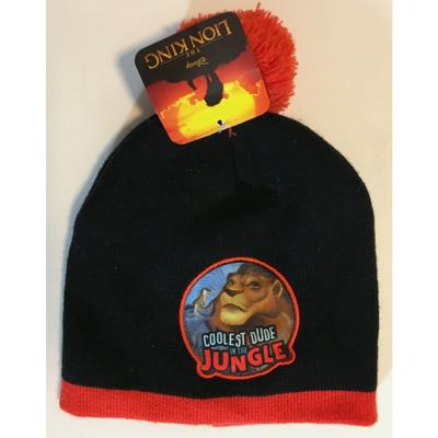 Disney Accessories | Disney Lion King Coolest Dude In The Jungle Beanie Hat Black Orange Halloween | Color: Black/Orange | Size: Osb