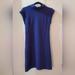 Zara Dresses | Euc Zara Navy Sleeveless Mock Turtleneck Dress, Super Versatile, Size Xs | Color: Blue | Size: Xs