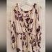 Free People Tops | Free People Women's Multicolor Floral Long Sleeve Tuscan Dreams Tunic Top Size L | Color: Blue/Purple/White | Size: L