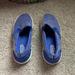 Coach Shoes | Coach Blue Flat Sequin Sneakers Shoes Size 5 1/2 M | Color: Blue/White | Size: 5.5