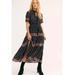Free People Dresses | Free People Rare Feelings Black Floral Maxi Dress Size Small | Color: Black/Red | Size: S