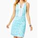 Lilly Pulitzer Dresses | Lilly Pulitzer Blue & White Valli Stretch Shift Dress Womens Size 12 | Color: Blue/White | Size: 12