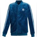 Adidas Jackets & Coats | Adidas Originals Big Boys Polar Fleece Track Jacket Size: L (14/16) Euc | Color: Blue/White | Size: Lb