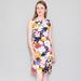 Anthropologie Dresses | 412. Anthropologie Whit Two Floral Print Cotton Sheath Dress 0p | Color: Blue/Pink | Size: 0p