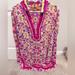 Tory Burch Tops | Beautiful Tory Burch Tunic, In Great Used Condition | Color: Pink/White | Size: Xl