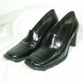 Coach Shoes | Coach Elsa Block Heels Square Toe Leather Pumps Dark Burgundy Y2k Retro Chunky | Color: Brown/Red | Size: 8