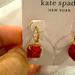 Kate Spade Jewelry | Kate Spade Red Earrings | Color: Gold/Red | Size: Each Gem Is Roughly 1 Cm X 1 Cm With 1inch Drop