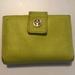 Giani Bernini Bags | Gianni Bernini Macys Pebbled Leather Lime Yellow Green Wallet | Color: Green/Yellow | Size: Os