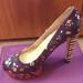 Jessica Simpson Shoes | Jessica Simpson Mixed Texture Pump | Color: Black/Red | Size: 7.5