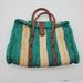 Anthropologie Bags | Anthropologie Pilcro And The Letterpress Woven Wicker/Rattan Bag Plaid Lining | Color: Green/Tan | Size: Os