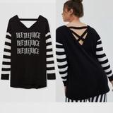 Torrid Sweaters | Beetlejuice Three Times Cutout Back Sweater - Jersey Black | Color: Black/White | Size: 2x