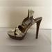 Coach Shoes | Coach Golden Tone Leather High Heel Women’s Sandals Size 7 | Color: Gold | Size: 7