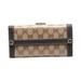 Gucci Bags | Gucci Gg Crystal Long Wallet Double 231839 Beige Brown Pvc Leather Women's | Color: Cream | Size: Os