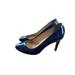 J. Crew Shoes | J Crew Womens Closed Toe Blue Navy Heels Patent Leather 3.5" Heel Size 6.5 Italy | Color: Blue | Size: 6.5