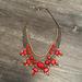 J. Crew Jewelry | J.Crew Red, Pink, Gold Multi-Chain Statement Necklace | Color: Gold/Red | Size: Os