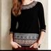 Anthropologie Sweaters | Anthropologie Nwot Sleeping On Snow Wool Mohair Black Sweater Size S | Color: Black/Red | Size: S