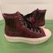 Converse Shoes | Converse Purple Animal Print Platform Leather/Suede Hightops Women’s 8.5 | Color: Purple | Size: 8.5