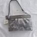 Coach Bags | Coach Silver/Grey Leather/Cloth Wristlet | Color: Gray/Silver | Size: Os