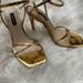 Nine West Shoes | Gold Strappy Heels | Color: Gold | Size: 7