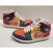 Nike Shoes | Air Jordan 1 Mid Se Multi Color Dn3738-400 French Blue Magic Ember Size 6.5 | Color: Blue/Red | Size: 6.5