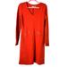 Athleta Dresses | Athleta Celebration Pointe Tomato Red Long Sleeve Dress Zipper Details Ec Szm | Color: Red | Size: M