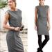 Athleta Dresses | Athleta Dress Blk & Wht Microstripe Westwood Bodycon Sleeveless M Petite 243062 | Color: Black/White | Size: Mp