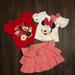 Disney Dresses | Disney Junior Girls Size 2t Minnie Mouse Skirt And Two Shirts Like New | Color: Red/White | Size: 2tg